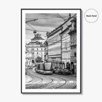 Prague Black and White Fine Art Photo Print, Street, Czech Republic, Praha, Poster