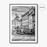 Prague Black and White Fine Art Photo Print, Street, Czech Republic, Praha, Poster