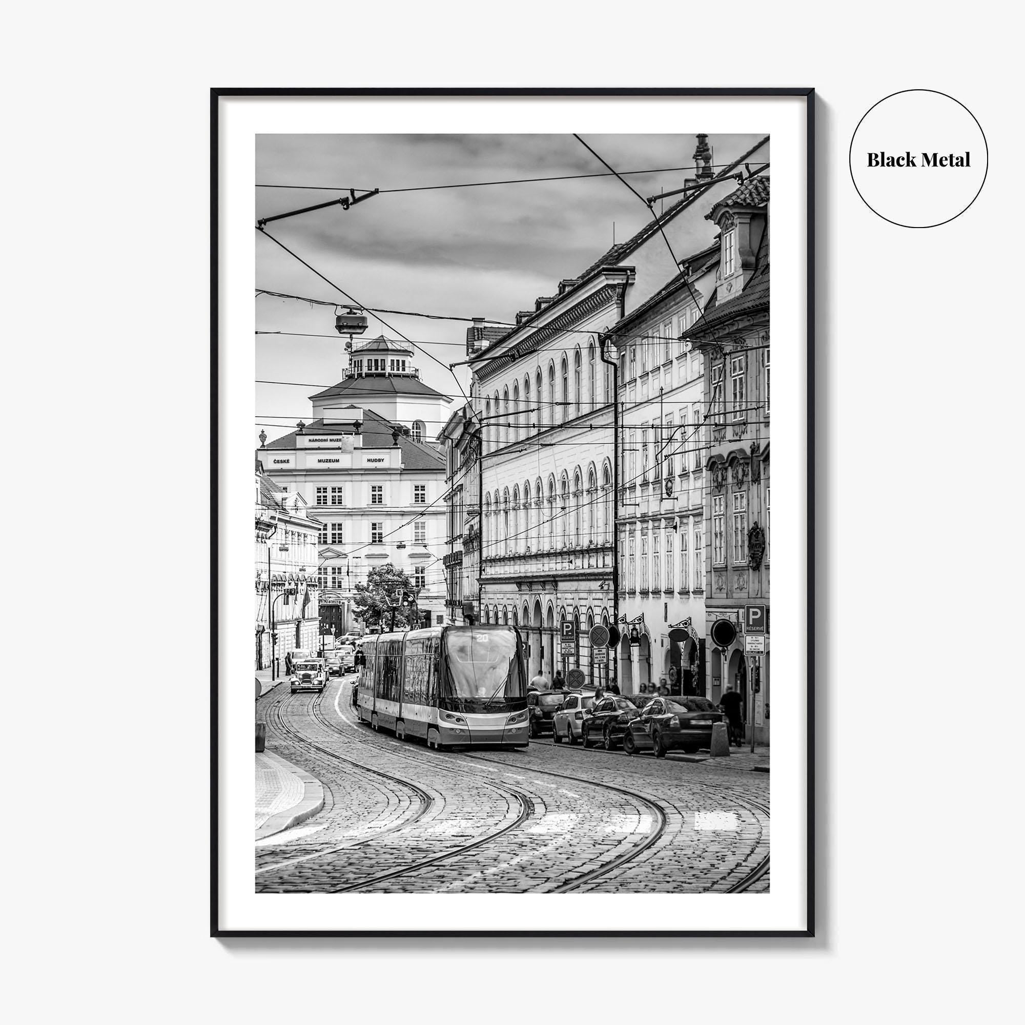 Prague Black and White Fine Art Photo Print, Street, Czech Republic, Praha, Poster