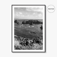 Northern California Black and White Fine Art Photo Print, Coastline Wall Decor, Coastal Poster