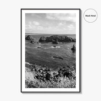 Northern California Black and White Fine Art Photo Print, Coastline Wall Decor, Coastal Poster