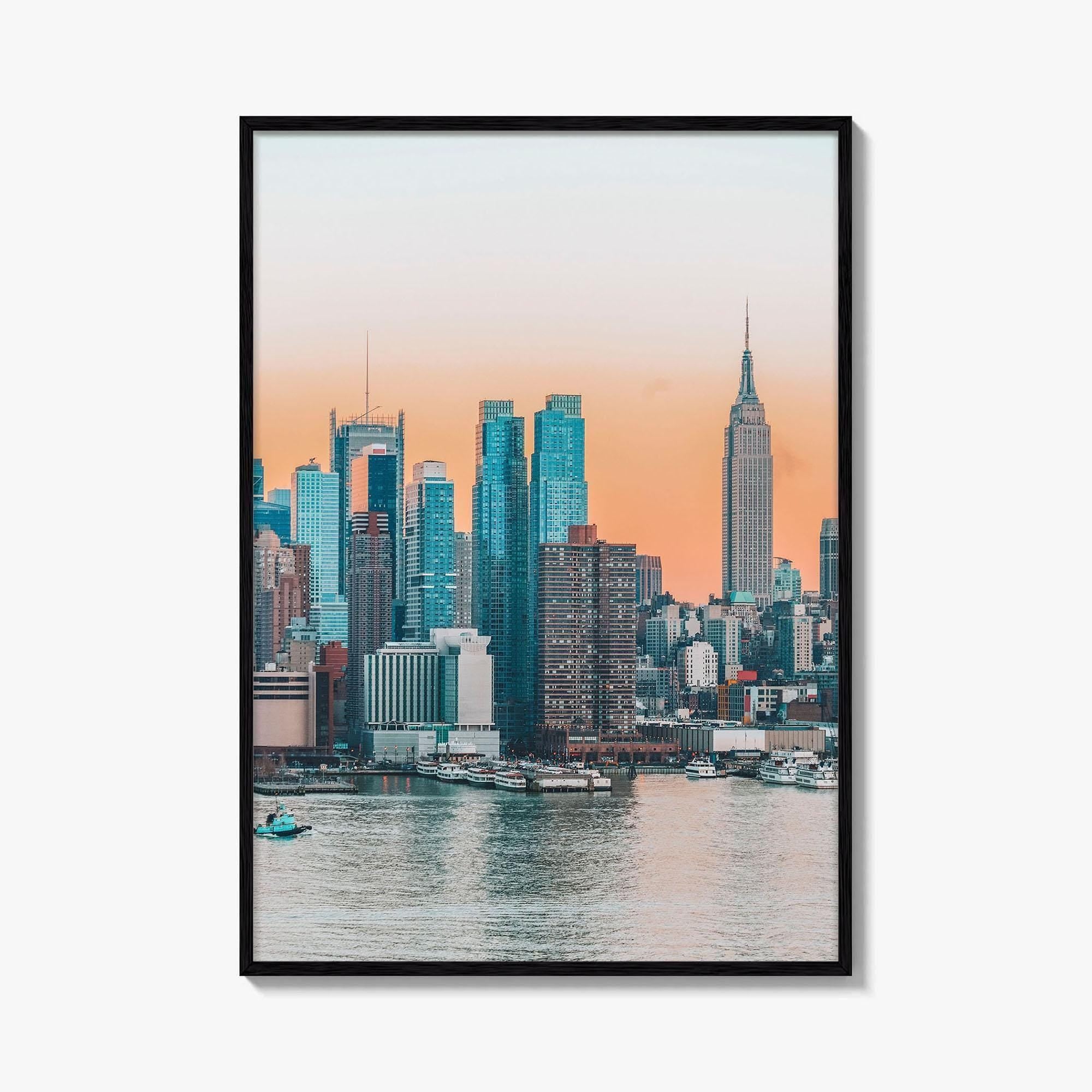 New York City Skyline Fine Art Photo Print, Manhattan, NYC, Hudson River, USA Poster