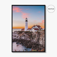 Portland Head Light Fine Art Photo Print, Cape Elizabeth, Maine Lighthouse Poster, USA