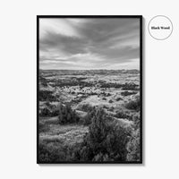 North Dakota Black and White Fine Art Photo Print, Theodore Roosevelt National Park Poster