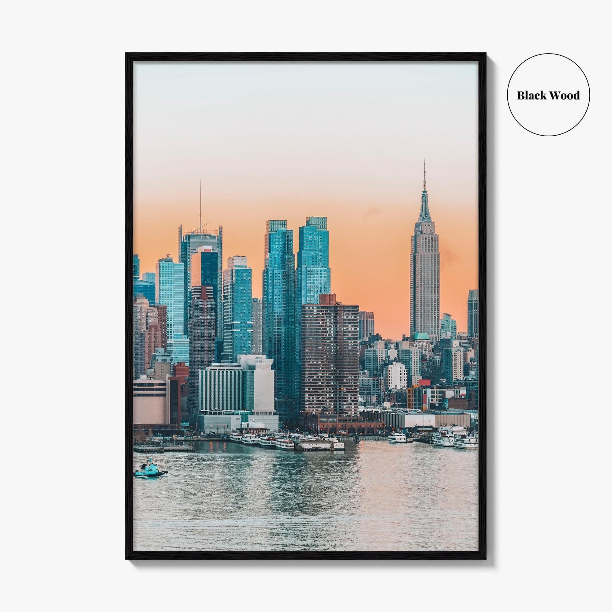New York City Skyline Fine Art Photo Print, Manhattan, NYC, Hudson River, USA Poster