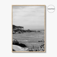 Pacific Grove Black and White Fine Art Photo Print, Monterey Coastline, California Poster