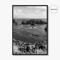 Northern California Black and White Fine Art Photo Print, Coastline Wall Decor, Coastal Poster