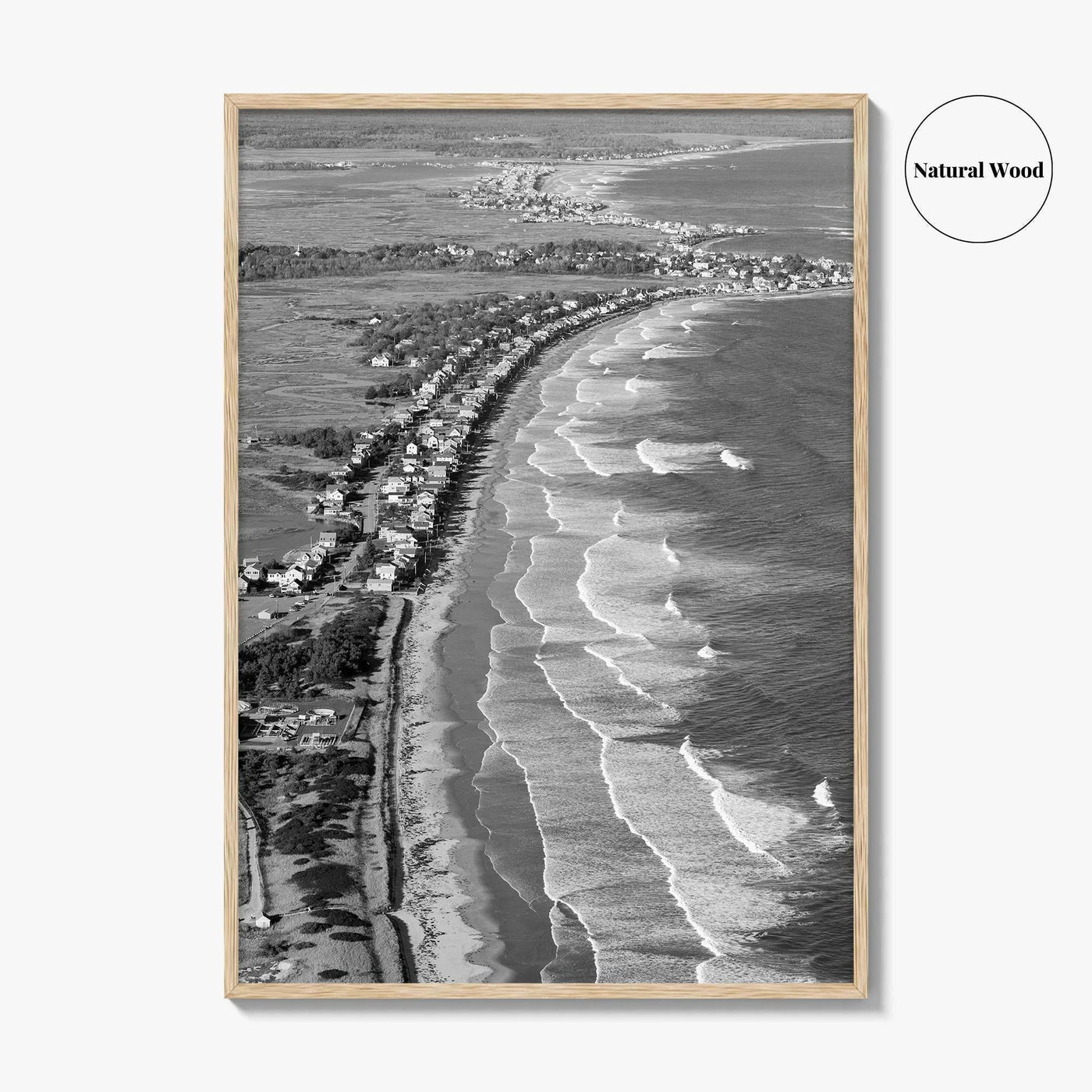 Ogunquit Black and White Fine Art Photo Print, York Maine Coastline Poster, USA