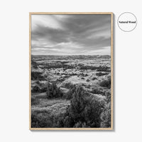 North Dakota Black and White Fine Art Photo Print, Theodore Roosevelt National Park Poster