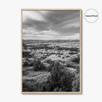 North Dakota Black and White Fine Art Photo Print, Theodore Roosevelt National Park Poster