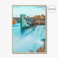 Niagara Falls Fine Art Photo Print, NY, Ontario Canada Autumn Waterfall Poster