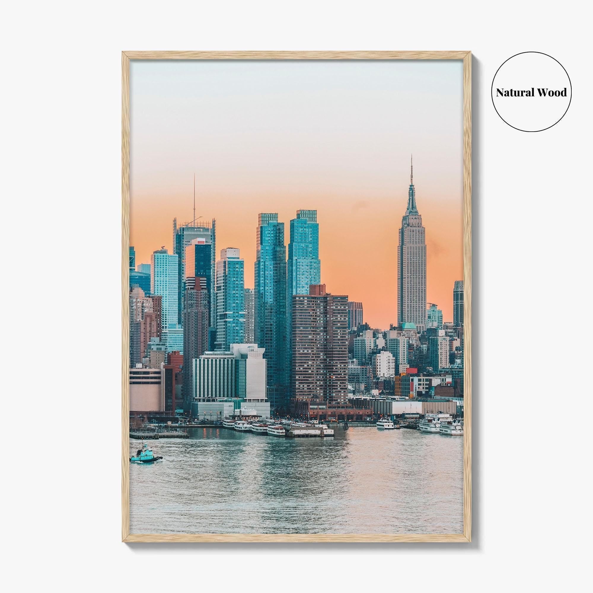 New York City Skyline Fine Art Photo Print, Manhattan, NYC, Hudson River, USA Poster
