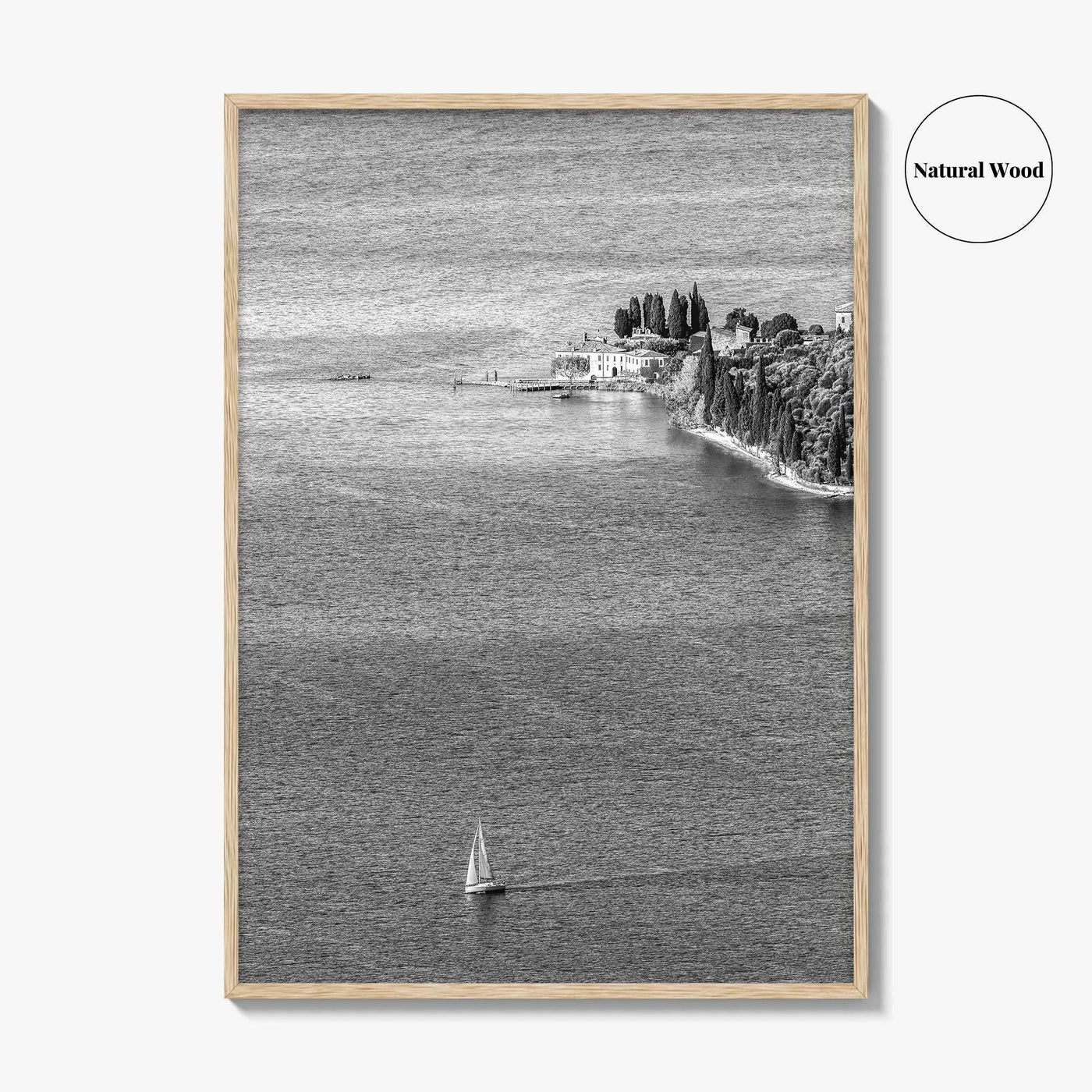 Punta San Vigilio Black and White Fine Art Photo Print, Lake Garda Italy Poster