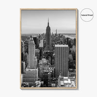 New York City Skyline Black and White Fine Art Photo Print, Manhattan, NYC Poster