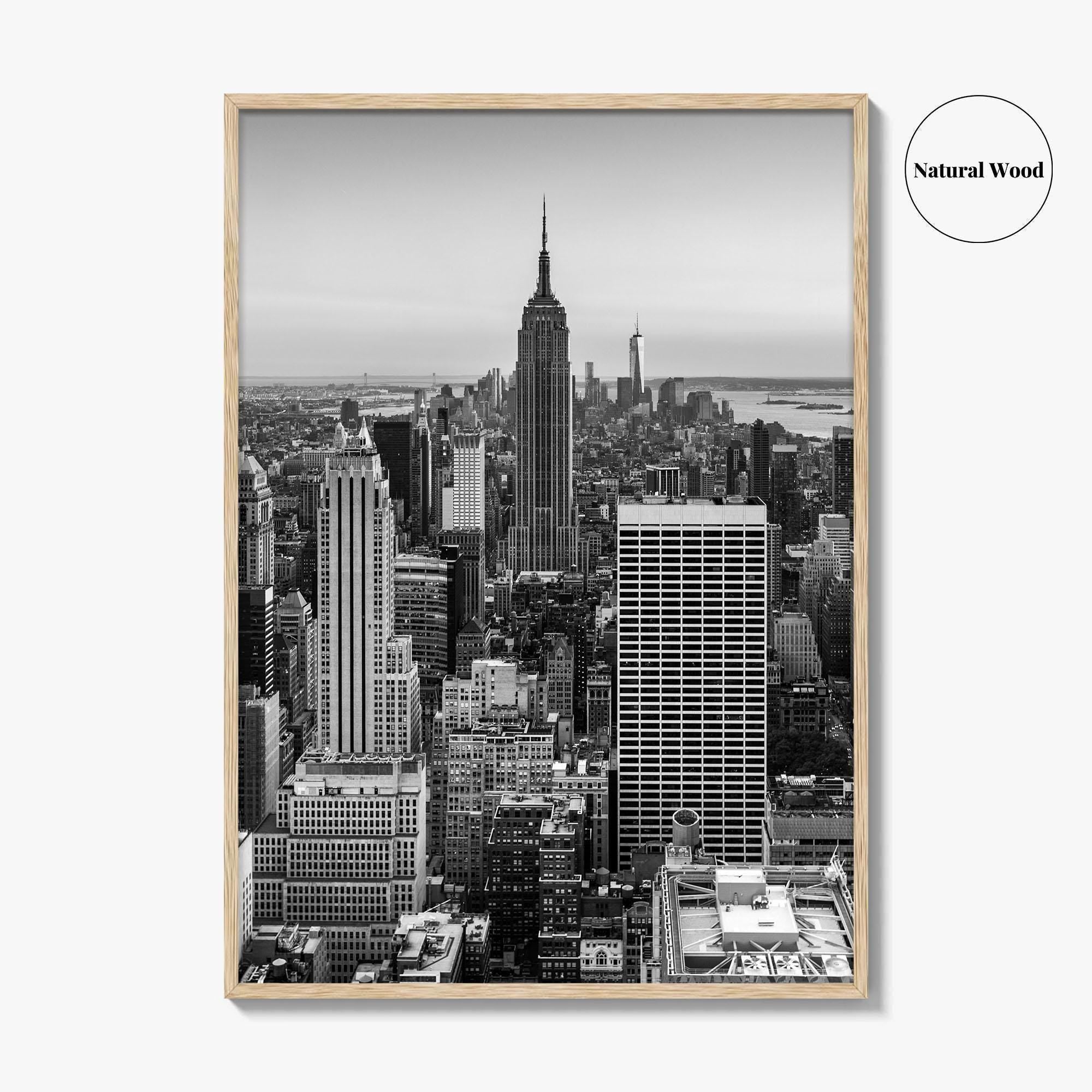 New York City Skyline Black and White Fine Art Photo Print, Manhattan, NYC Poster