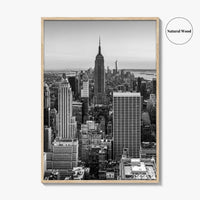New York City Skyline Black and White Fine Art Photo Print, Manhattan, NYC Poster