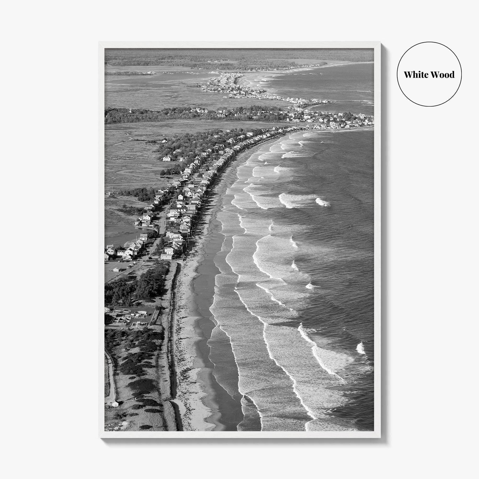 Ogunquit Black and White Fine Art Photo Print, York Maine Coastline Poster, USA