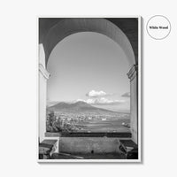 Naples Black and White Fine Art Photo Print, Mount Vesuvius, Italy Photo Poster