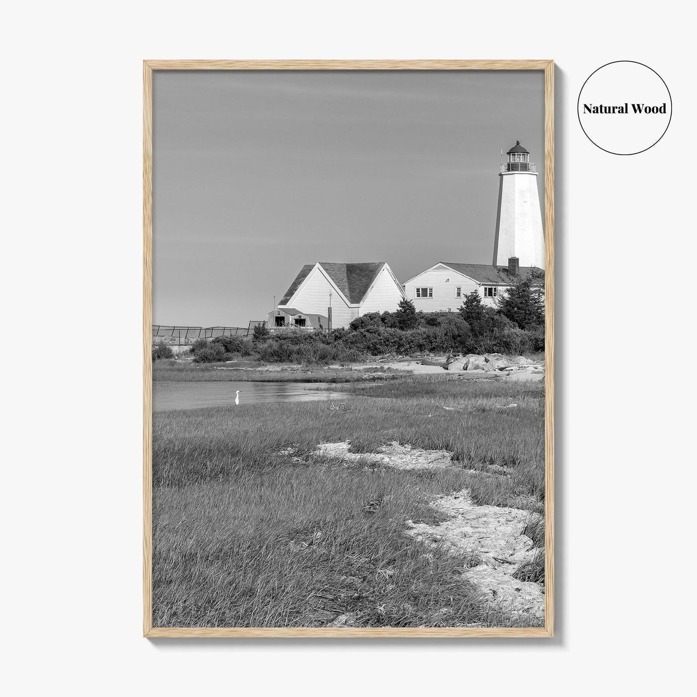 Old Saybrook Black White Fine Art Photo Print, Lynde Point Lighthouse, Connecticut USA