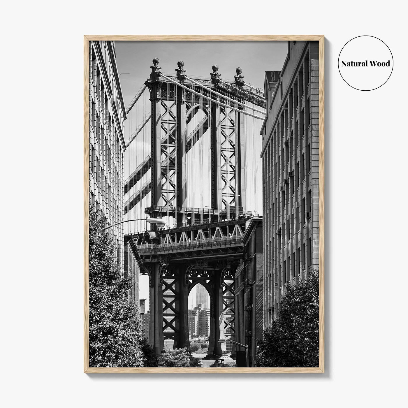 New York City Black and White Fine Art Photo Print, Manhattan Bridge, Brooklyn Poster
