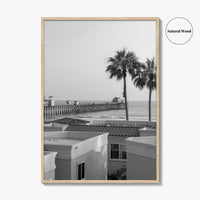 Oceanside Black and White Fine Art Photo Print, San Diego Pier Poster, California Poster