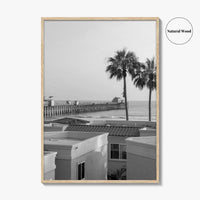 Oceanside Black and White Fine Art Photo Print, San Diego Pier Poster, California Poster