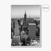 New York City Skyline Black and White Fine Art Photo Print, Manhattan, NYC Poster
