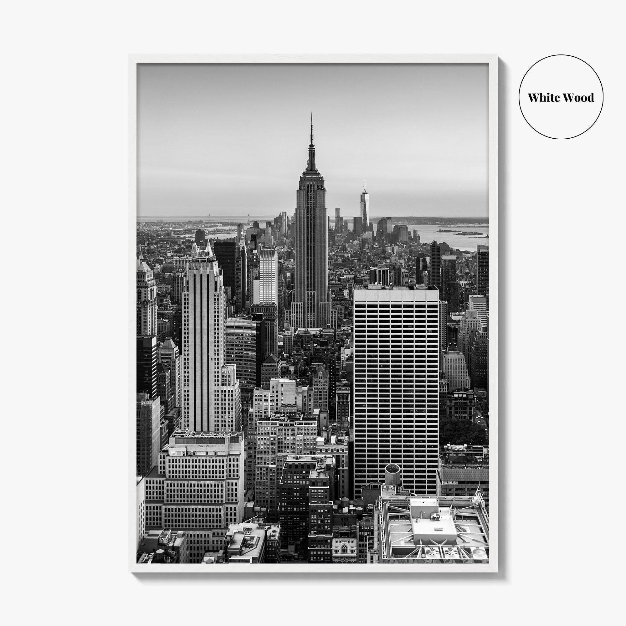 New York City Skyline Black and White Fine Art Photo Print, Manhattan, NYC Poster