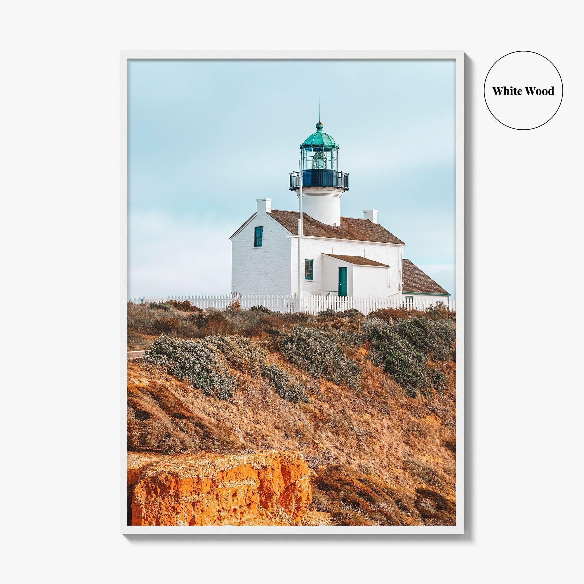 Point Loma Fine Art Photo Print, Cabrillo National Monument Lighthouse, San Diego Poster