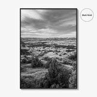 North Dakota Black and White Fine Art Photo Print, Theodore Roosevelt National Park Poster