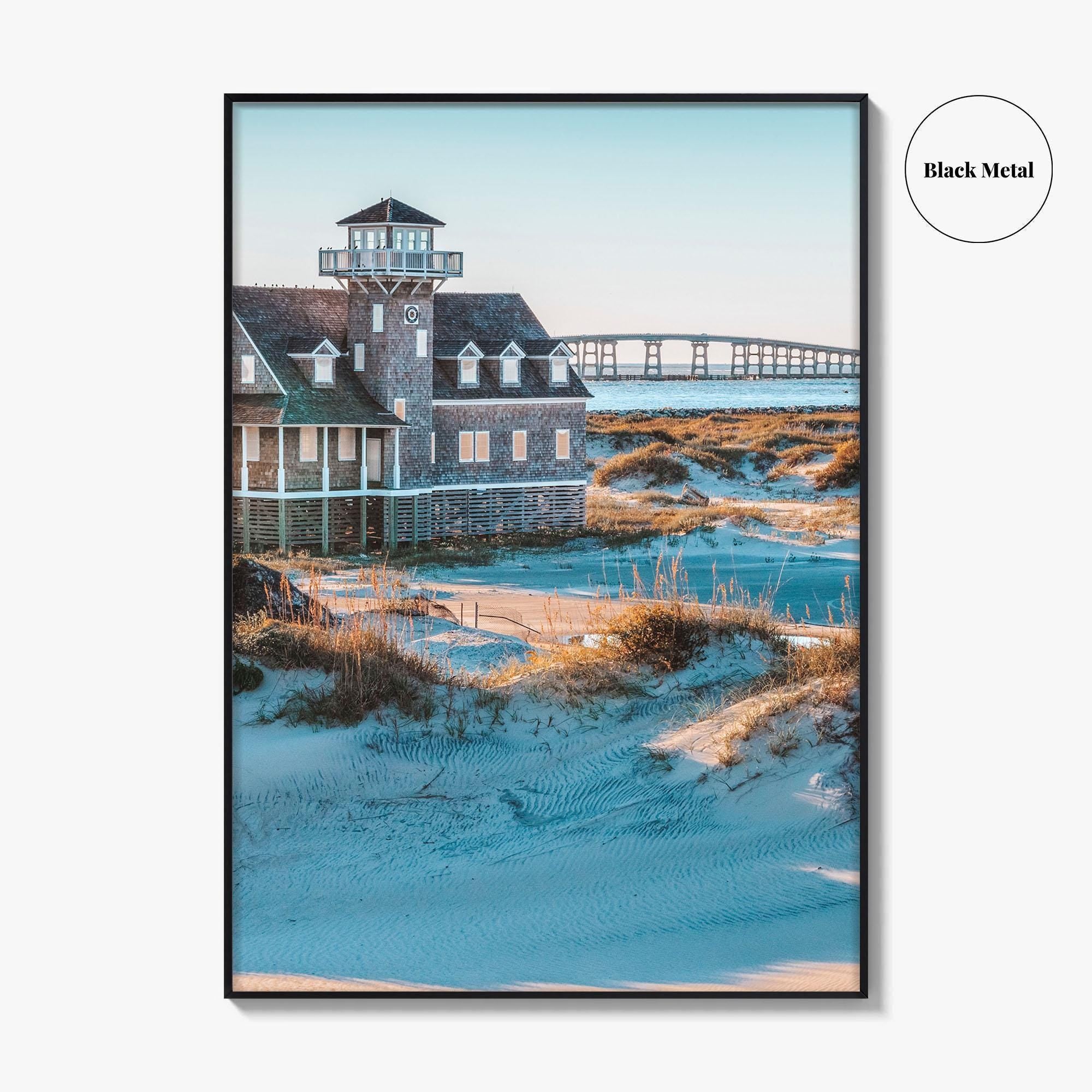 Outer Banks Fine Art Photo Print, Oregon Inlet, Bonner Bridge, Life-Saving Station, NC