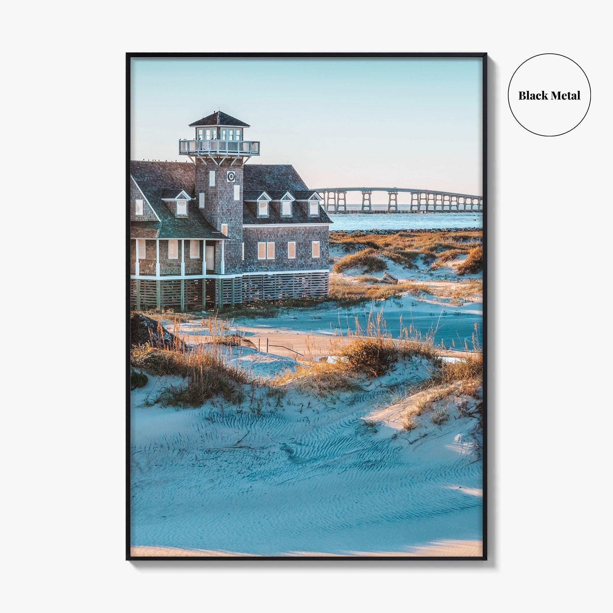 Outer Banks Fine Art Photo Print, Oregon Inlet, Bonner Bridge, Life-Saving Station, NC