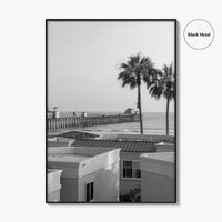 Oceanside Black and White Fine Art Photo Print, San Diego Pier Poster, California Poster