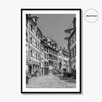 Nuremberg Black and White Fine Art Photo Print, Nürnberg Germany, Weissgerbergasse