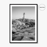 Peggy's Cove Black and White Fine Art Photo Print, Nova Scotia Halifax Poster