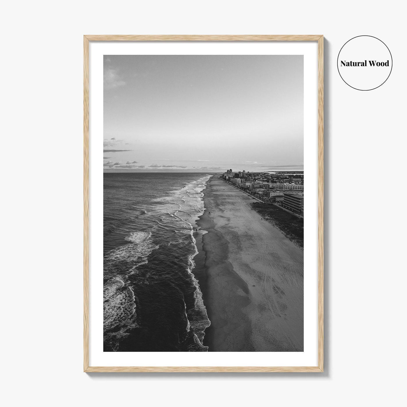 Ocean City Maryland Black and White Fine Art Photo Print, OCMD Poster, USA Poster