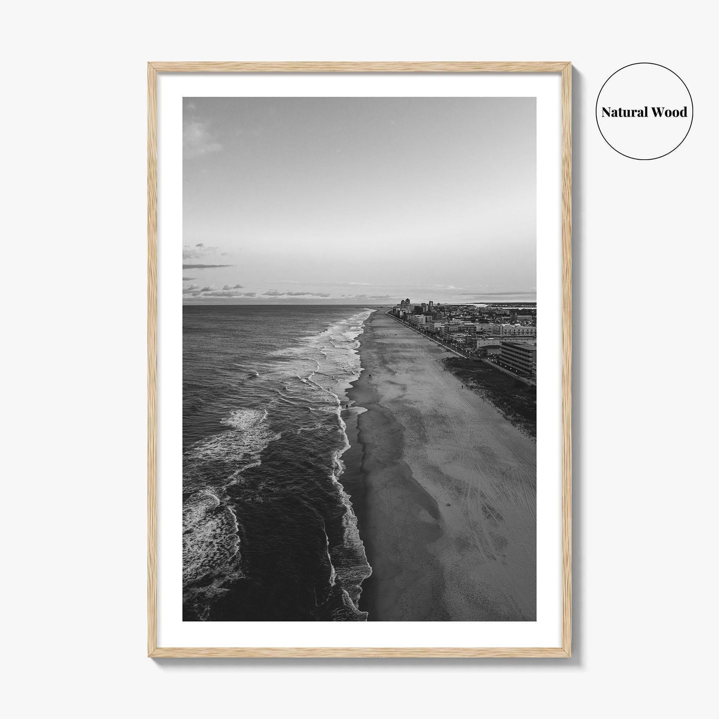Ocean City Maryland Black and White Fine Art Photo Print, OCMD Poster, USA Poster