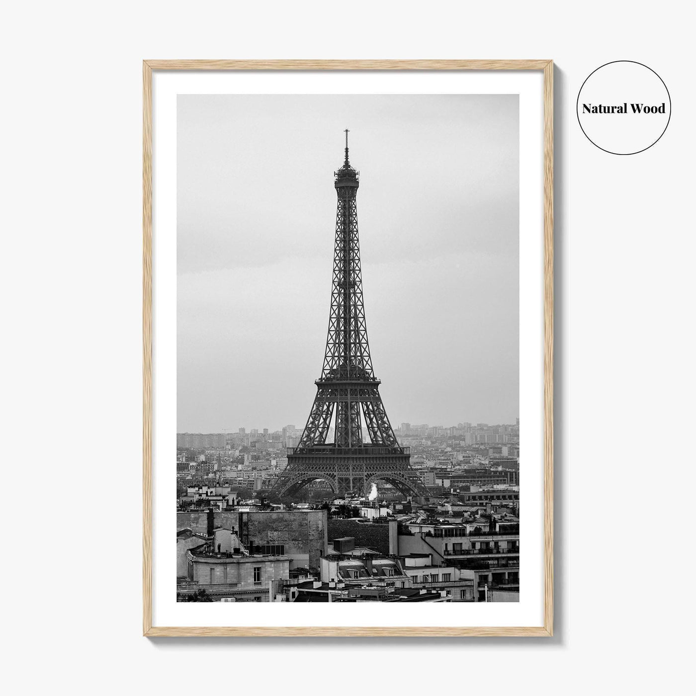 Paris Black and White Fine Art Photo Print, Arc de Triomphe, Eiffel Tower Poster