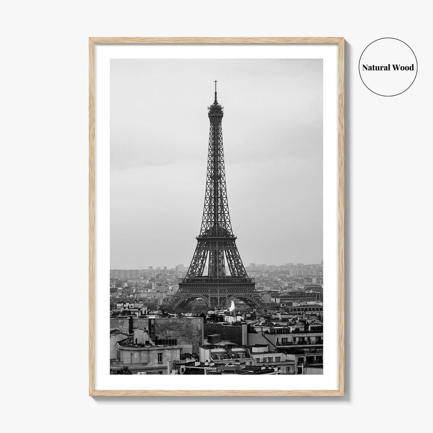 Paris Black and White Fine Art Photo Print, Arc de Triomphe, Eiffel Tower Poster