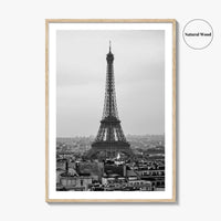 Paris Black and White Fine Art Photo Print, Arc de Triomphe, Eiffel Tower Poster
