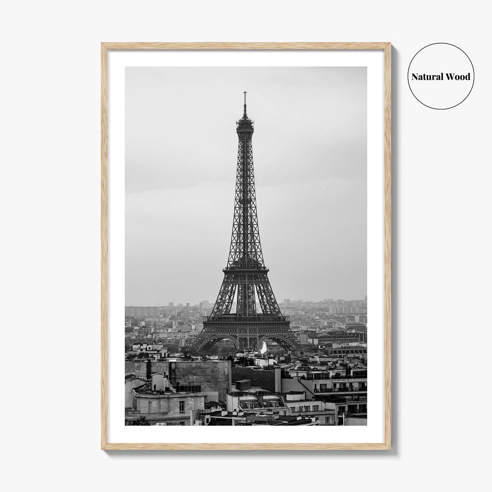 Paris Black and White Fine Art Photo Print, Arc de Triomphe, Eiffel Tower Poster