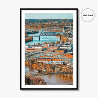 Pittsburgh Fine Art Photo Print, West End Bridge, Ohio River, Pennsylvania USA