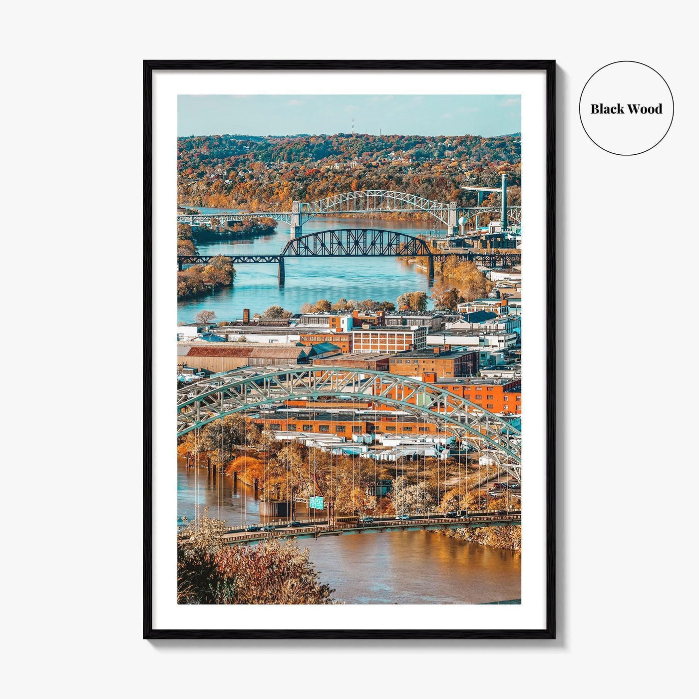 Pittsburgh Fine Art Photo Print, West End Bridge, Ohio River, Pennsylvania USA