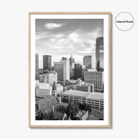 Oklahoma City Skyline Black and White Fine Art Photo Print, OKC Poster