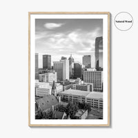 Oklahoma City Skyline Black and White Fine Art Photo Print, OKC Poster