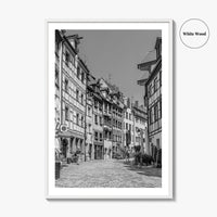 Nuremberg Black and White Fine Art Photo Print, Nürnberg Germany, Weissgerbergasse