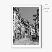 Nuremberg Black and White Fine Art Photo Print, Nürnberg Germany, Weissgerbergasse