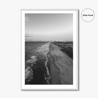Ocean City Maryland Black and White Fine Art Photo Print, OCMD Poster, USA Poster
