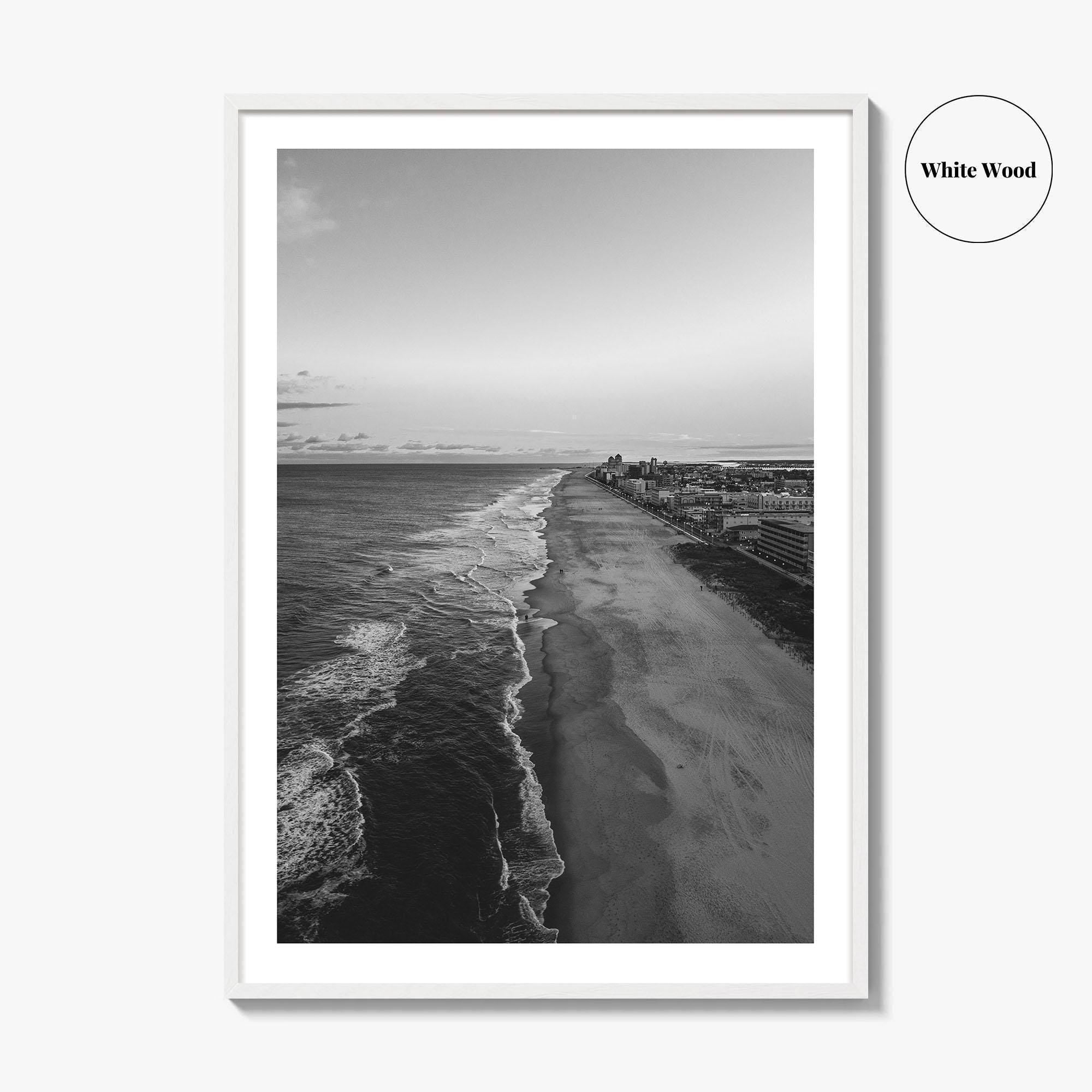 Ocean City Maryland Black and White Fine Art Photo Print, OCMD Poster, USA Poster