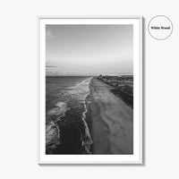 Ocean City Maryland Black and White Fine Art Photo Print, OCMD Poster, USA Poster